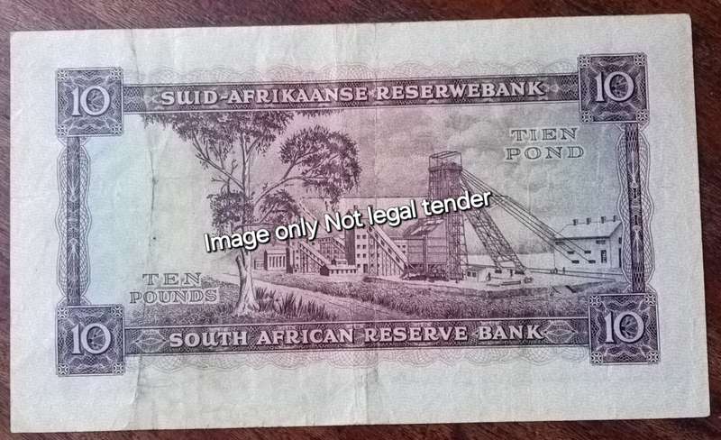 1952 M.H de Kock 10 Pounds note
