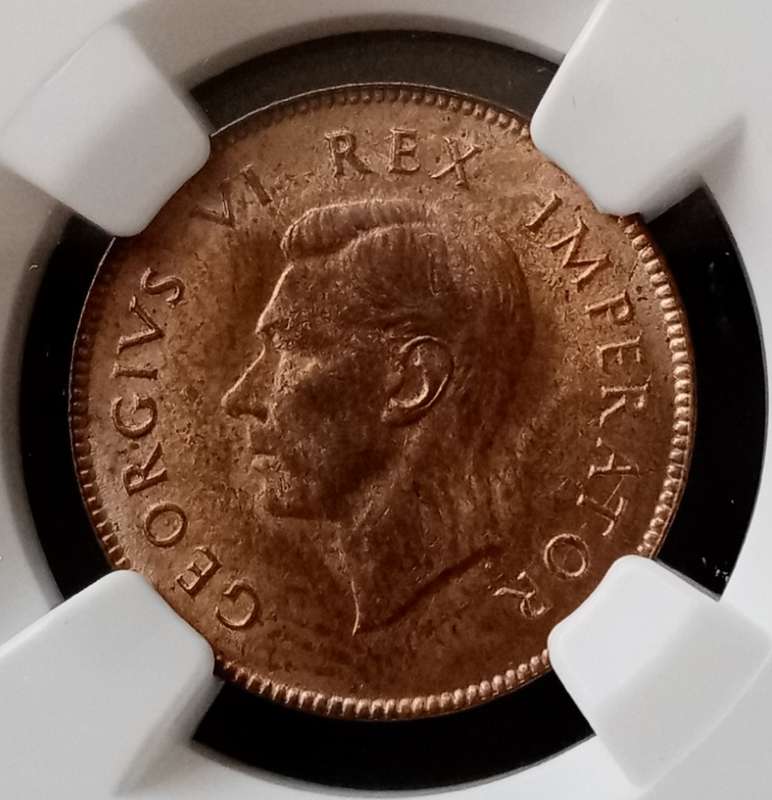 1942 Union 1/4 Penny NGC MS64 RB (2nd highest grade)