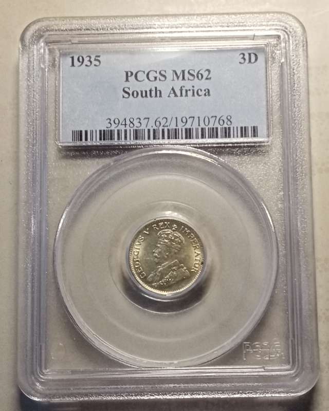 1935 Union silver tickey PCGS MS62 (Only 2 coins higher)