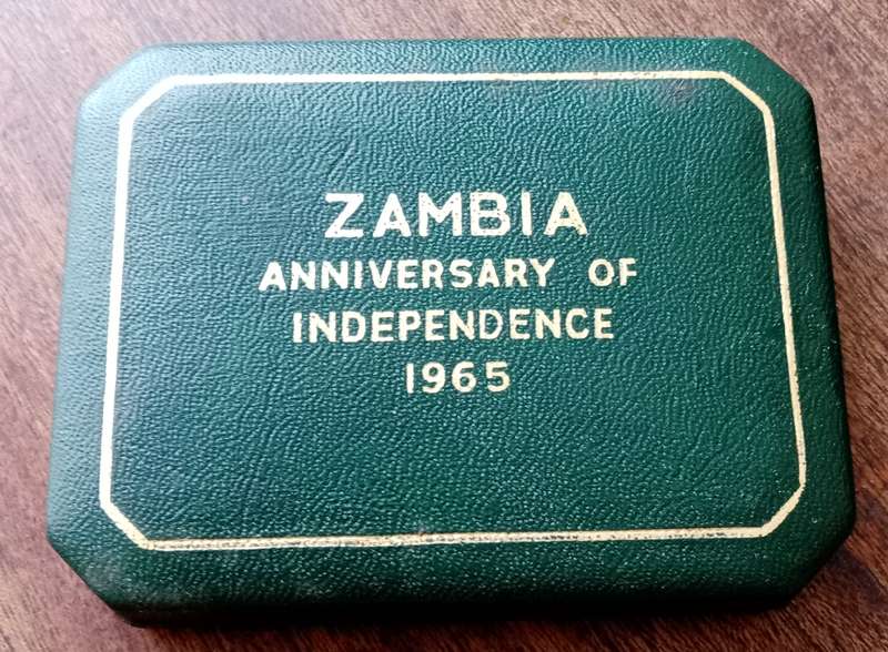 Zambia 1965 proof crown in original box (mintage: 20000).
