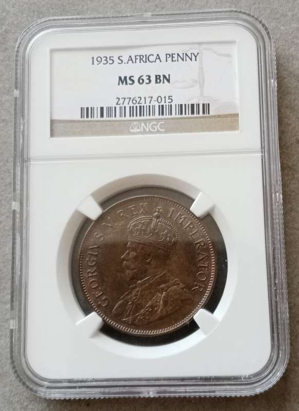 Nice 1935 union penny NGC MS63 BN