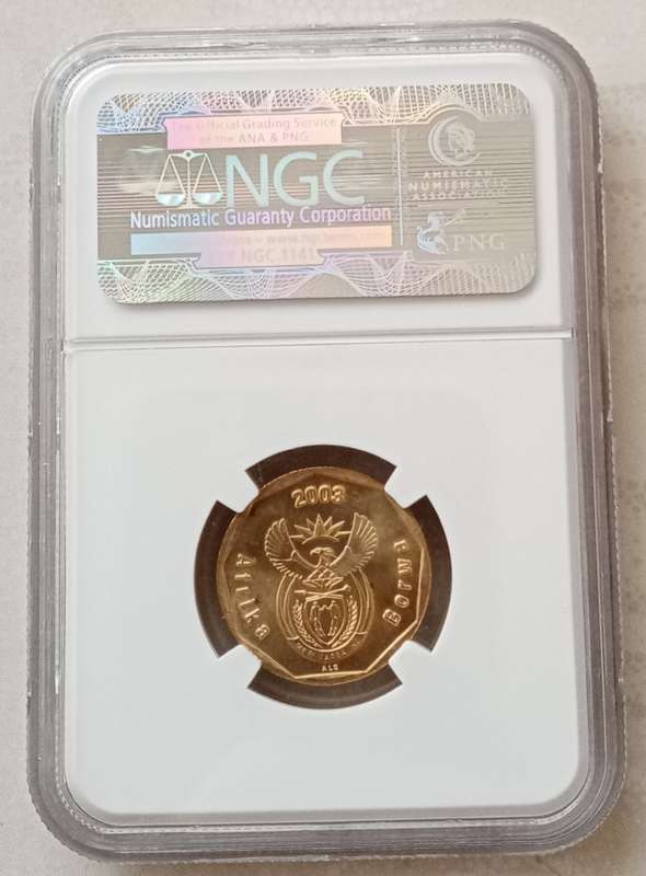 Scarcer 2003 cricket 50c NGC MS65 (mintage: 11749)