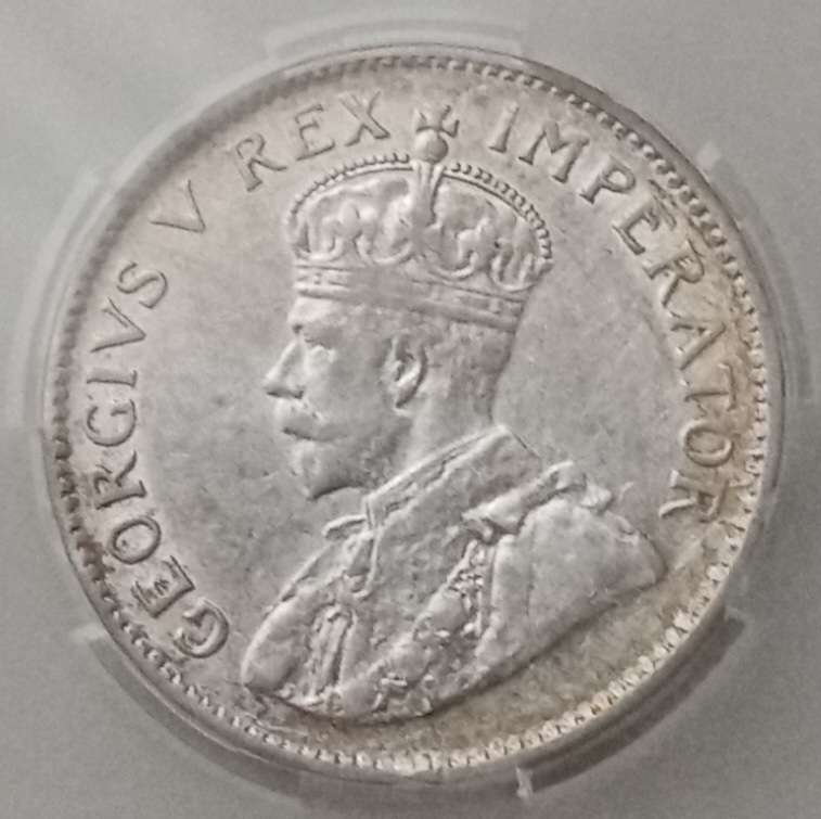 High grade 1934 Union silver tickey SANGS AU58