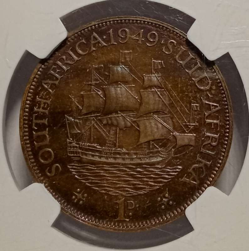 1949 Union proof penny NGC PF63 RB (mintage: 800)