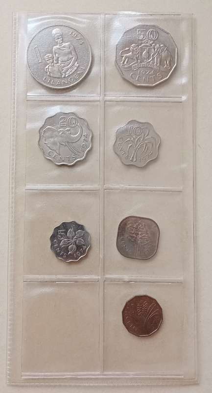 Swaziland 1974 first coinage set (7 coins)