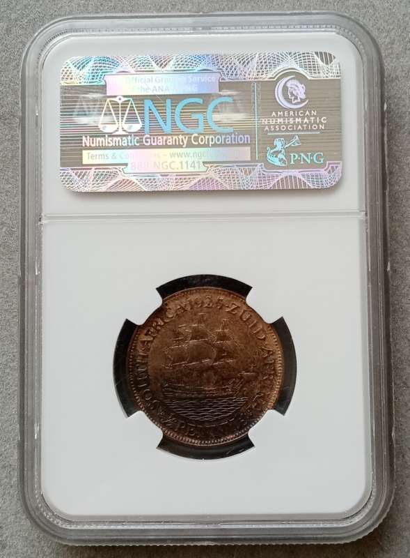High grade 1925 Union 1/2 Penny NGC AU58 BN (mintage: 69295)