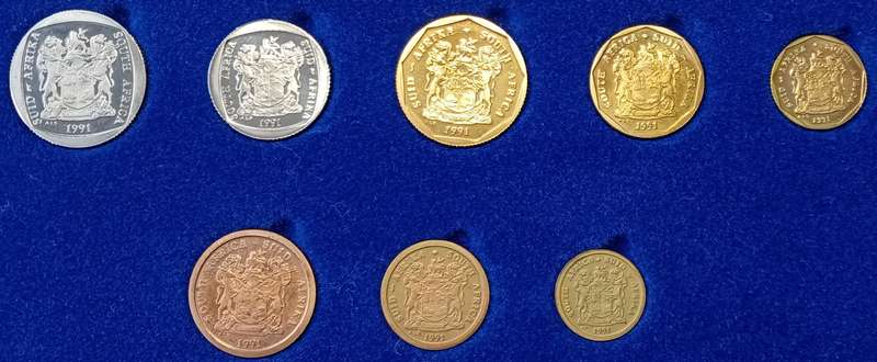 1991 Republic proof set (R2-1c) in box (mintage: 11800)