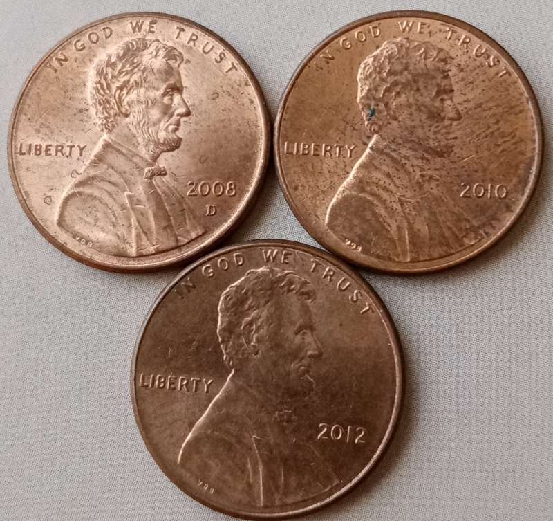 2008/2010 and 2012 Lincoln 1c set