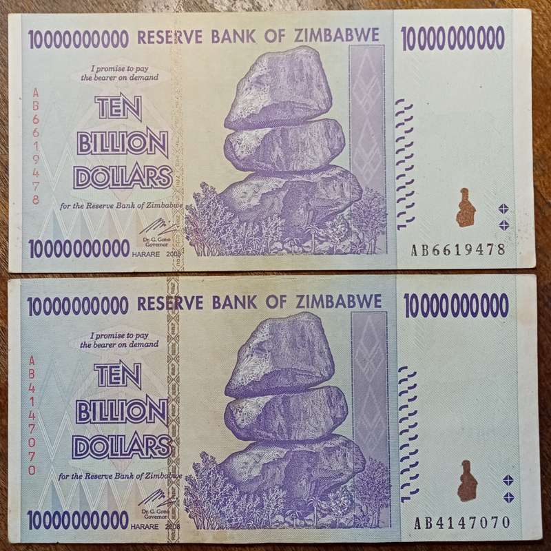 Decent 2008 Zimbabwe 10 billion dollars