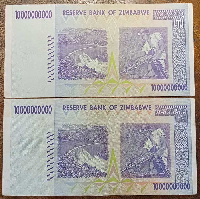 Decent 2008 Zimbabwe 10 billion dollars