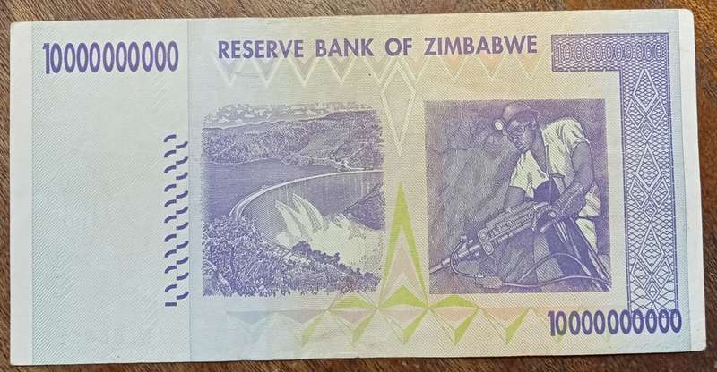 2008 Zimbabwe 10 billion dollars in VF