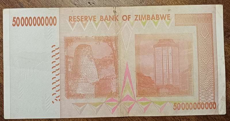 2008 Zimbabwe 50 Billion dollars