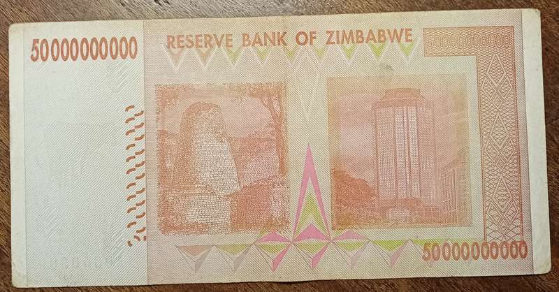 2008 Zimbabwe Fifty Billion dollars