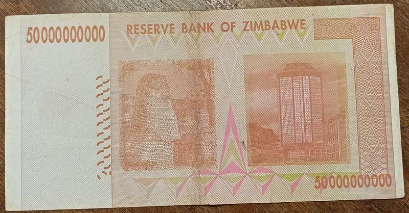 Zimbabwe 2008 Fifty Billion dollars