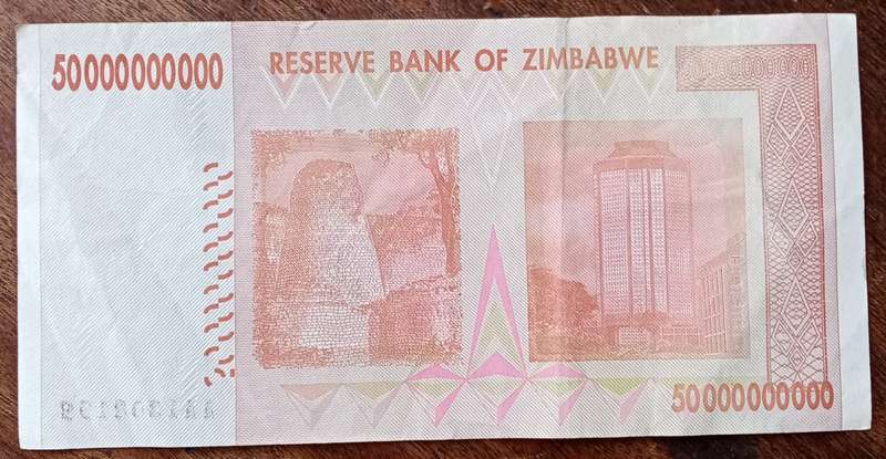 Decent 2008 Zimbabwe 50 Billion dollars note