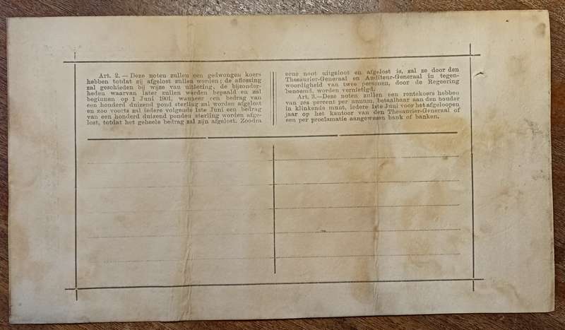 1900 ZAR Pretoria 1 pond Gouvernements note