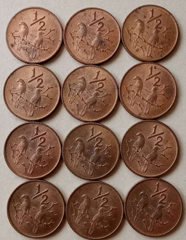 1970 Republic 1/2c in lustrous uncirculated