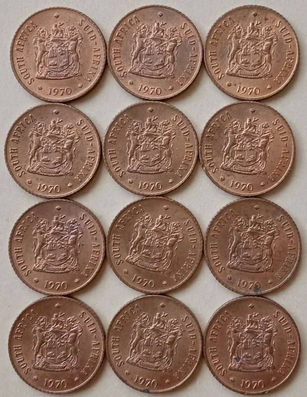 1970 Republic 1/2c in lustrous uncirculated
