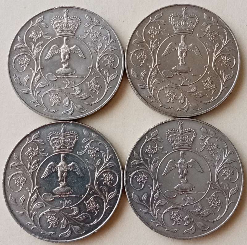 1977 Queen Elizabeth silver jubilee nickel crown.