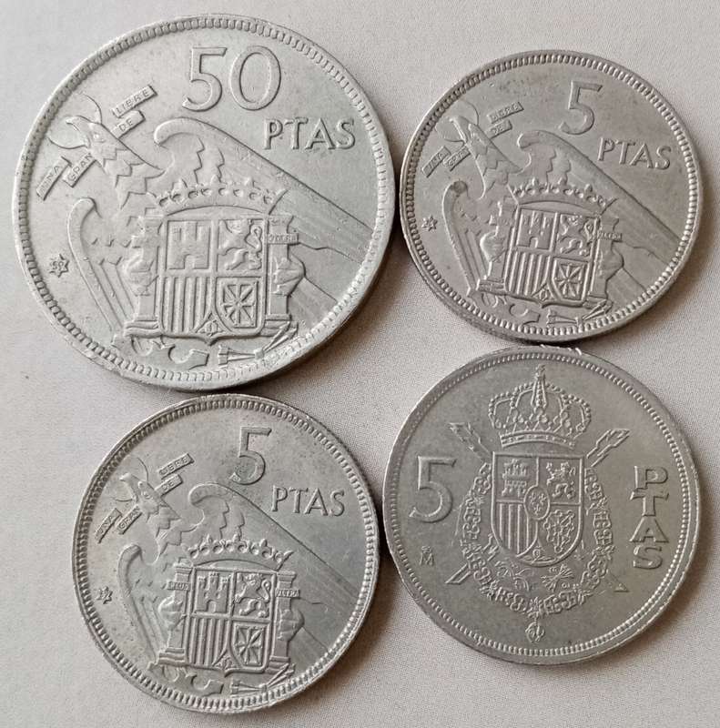 Lot of x4 Spanish coins
