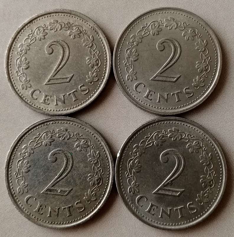 1972 and 1977 Malta 2c set