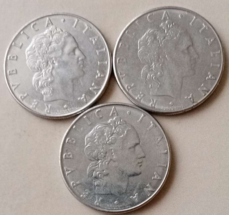 1976 and 1978 x2 Italy 50 Lire