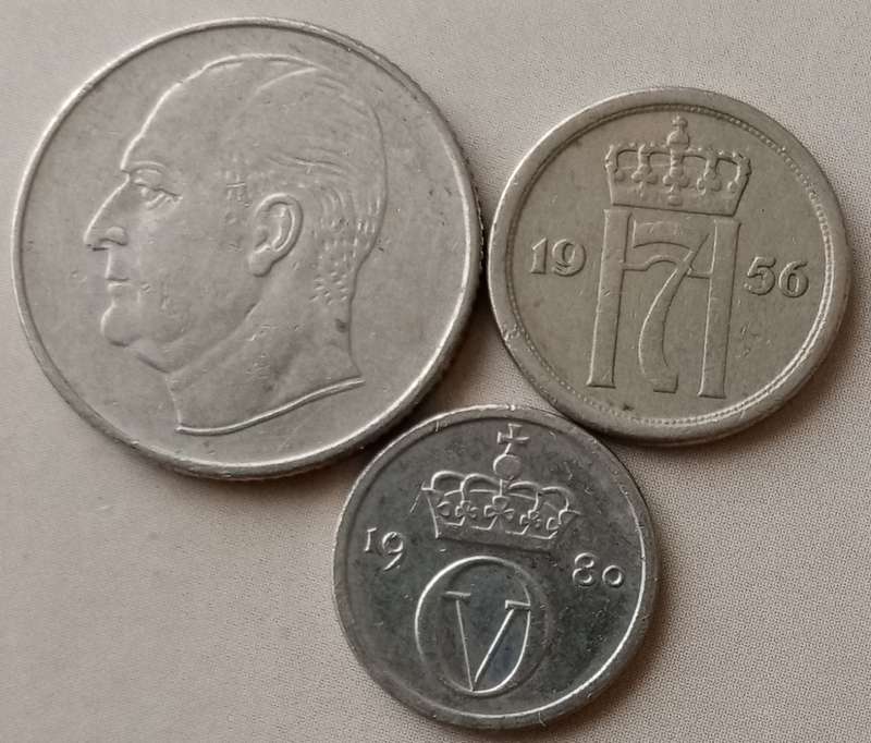 Norway 10/25 and 50 Ore set