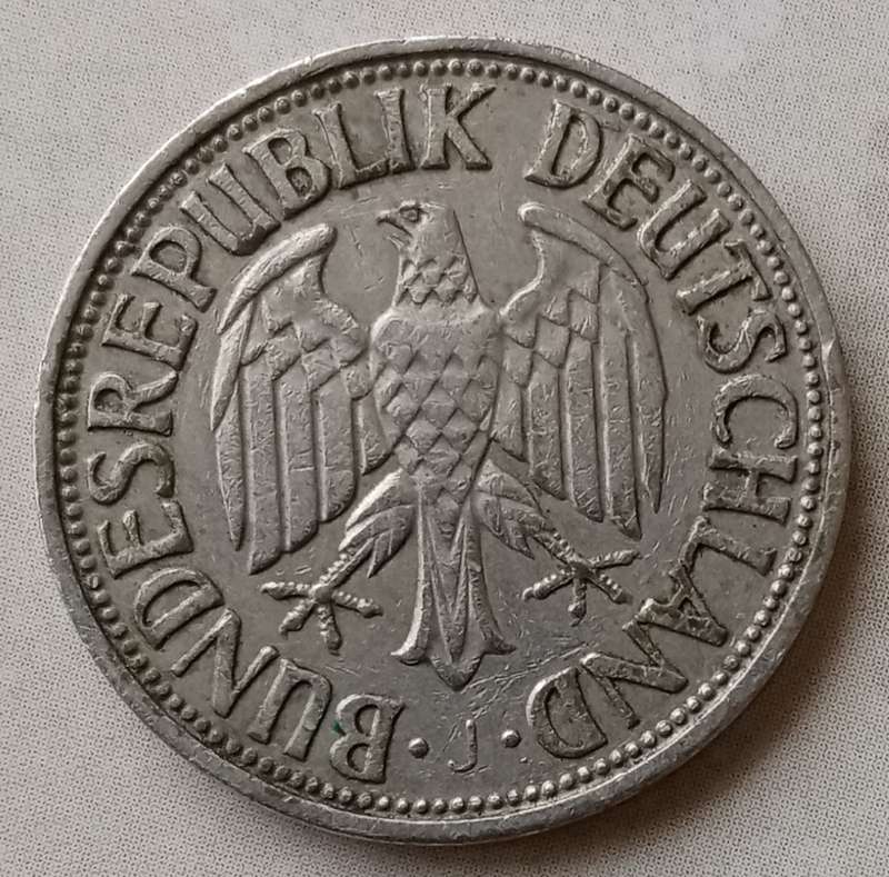 1950 J Germany 1 Mark