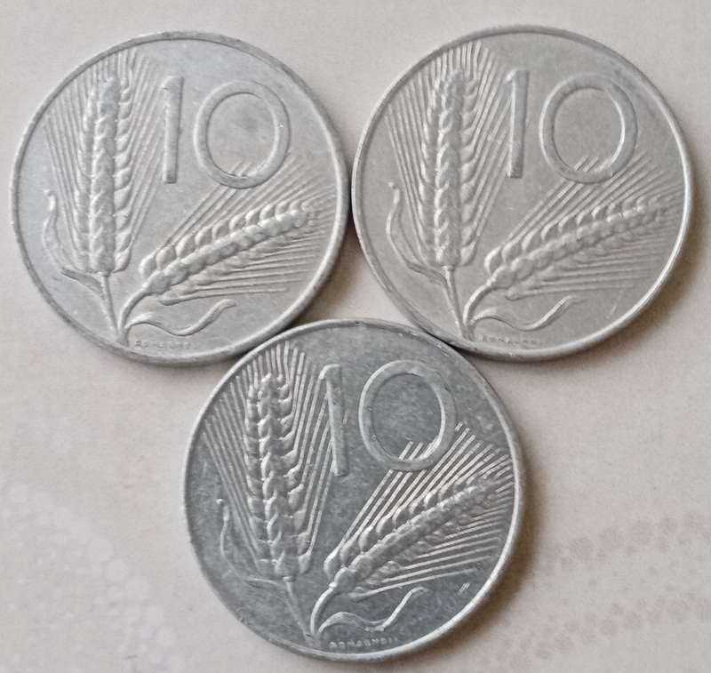 1972/1974/1976 Italy 10 Lire