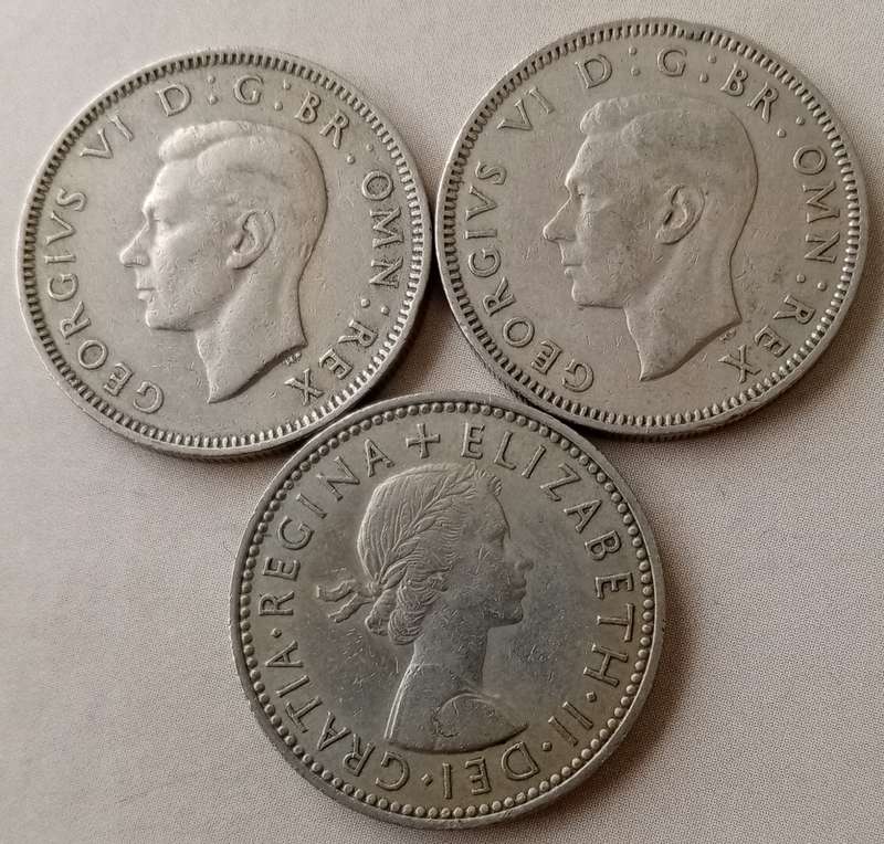 1948/1950/1955 British shilling set