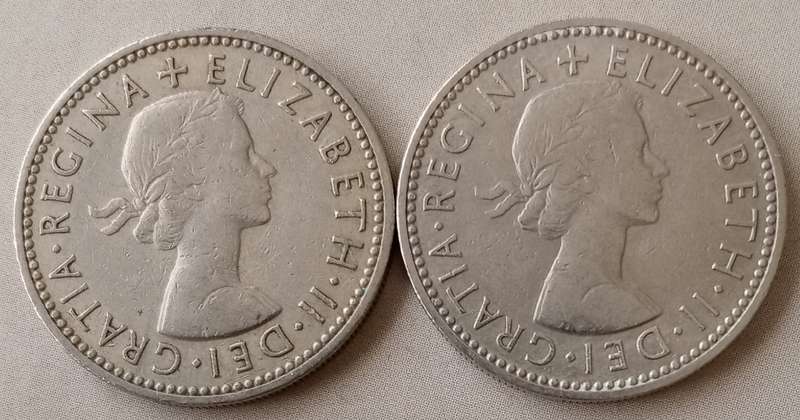 1956/1957 British shilling set