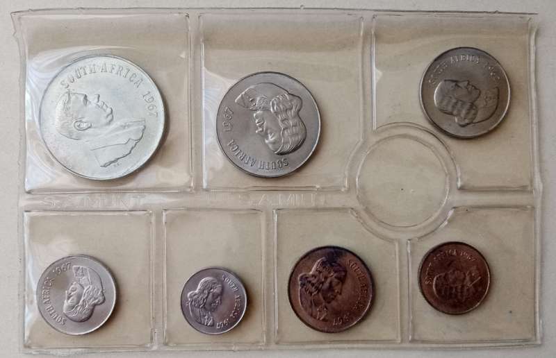 1967 English uncirculated Mint set incl.silver R1 (mintage: 20000)