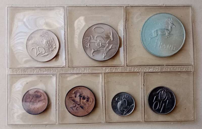1968 Afrikaans uncirculated Mint set incl.silver R1 (mintage: 22100)