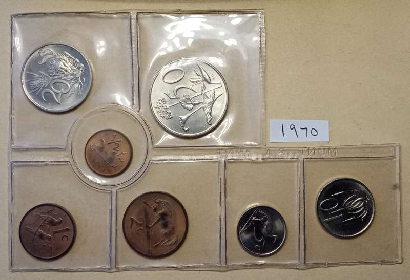1970 Partial uncirculated Mint pack (50c-1/2c)