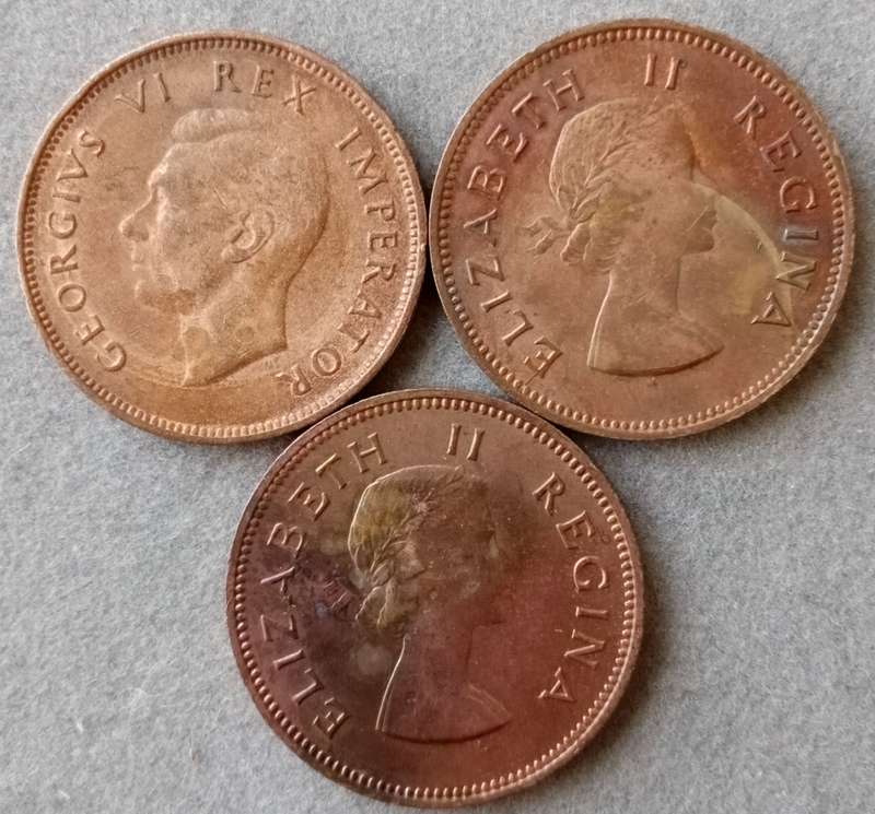 1944/1955/1958 Union 1/2 penny.