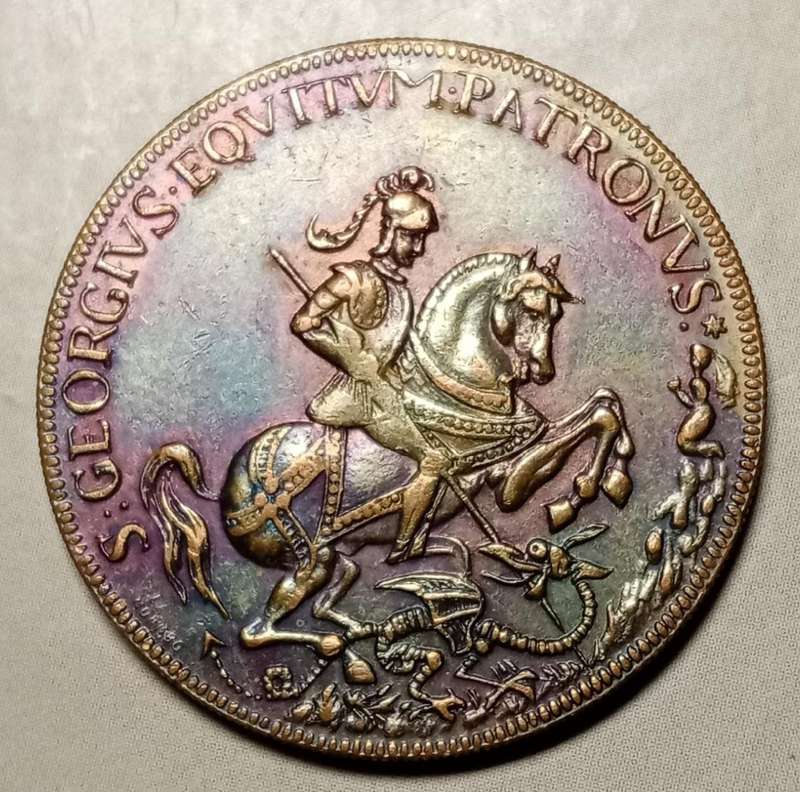 St.George slaying the dragon token (30mm)