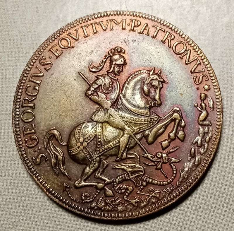 St.George slaying the dragon token (30mm)