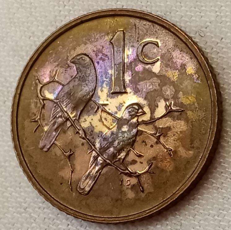 1968 Afrikaans proof 50c and English 1c