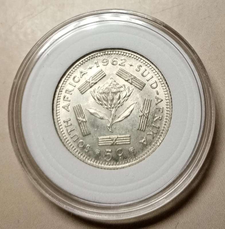 Encapsulated 1962 silver 5c