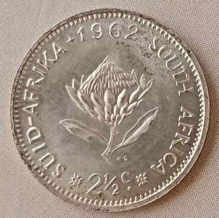 Low mintage 1962 silver 2 1/2c