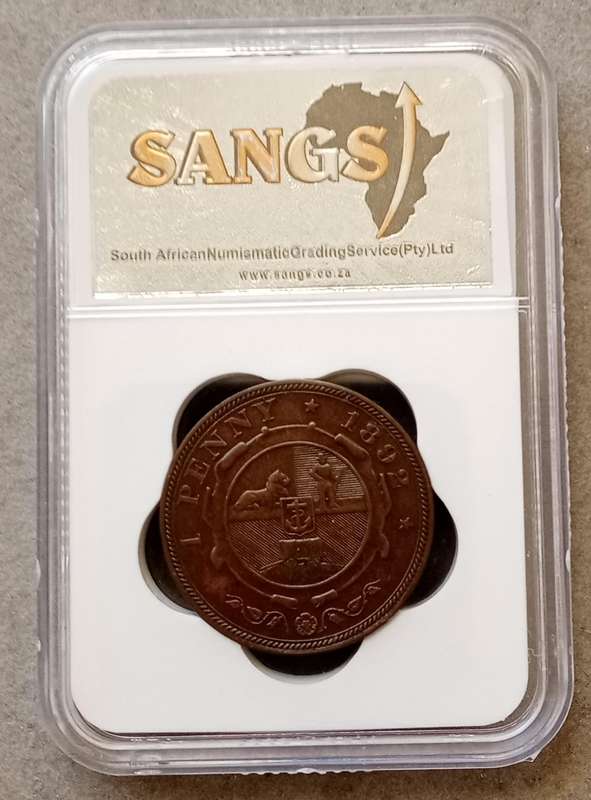 1892 ZAR Kruger Penny SANGS XF40