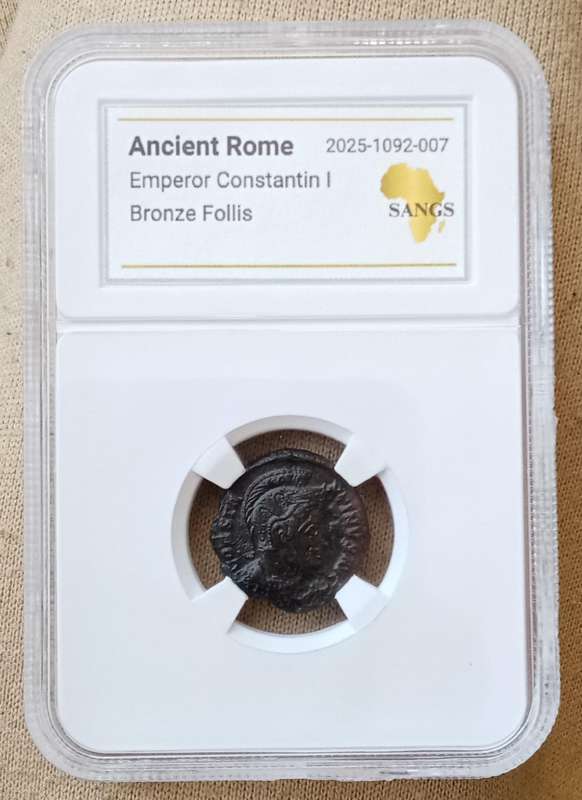 Ancient Rome: Constantine I (307-337 A.D) bronze Follis SANGS graded