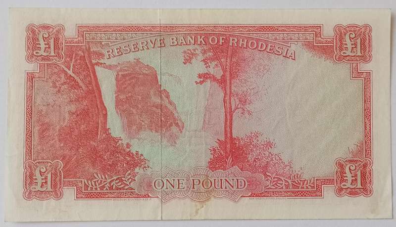 Nice 1964 Rhodesia one pound in AXF