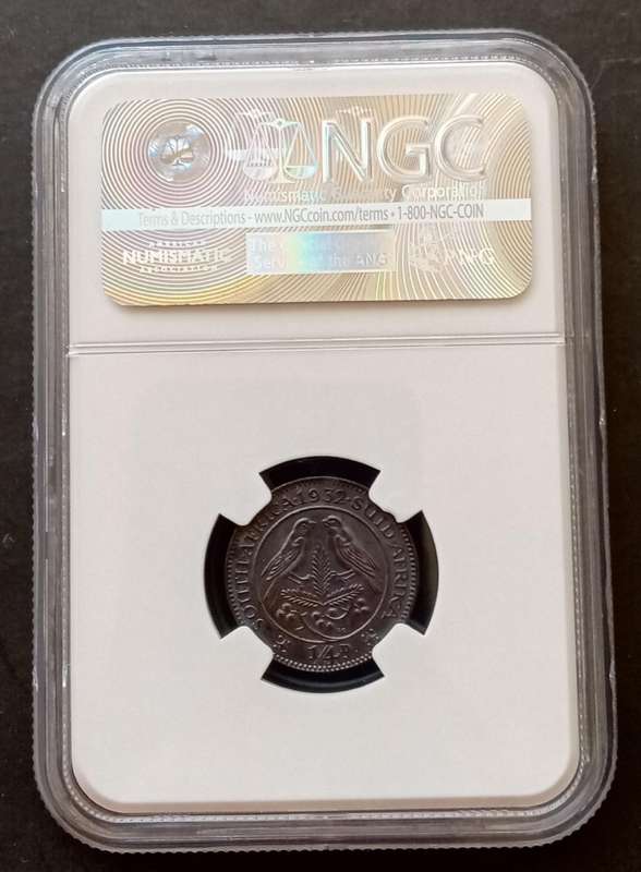 1932 Union 1/4 penny NGC MS63 BN