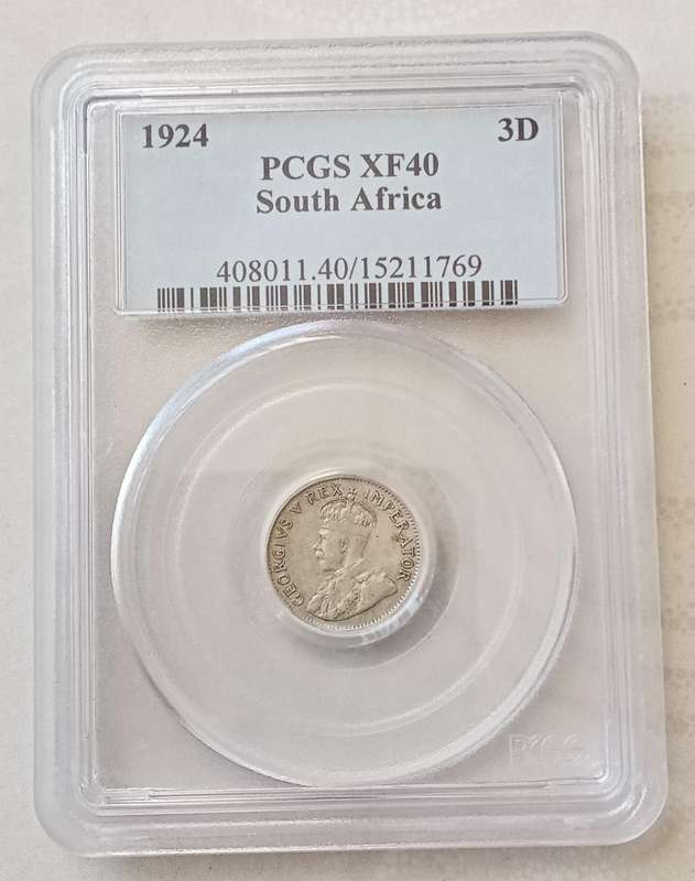 1924 Union silver tickey PCGS XF40 (Only 8 coins higher)