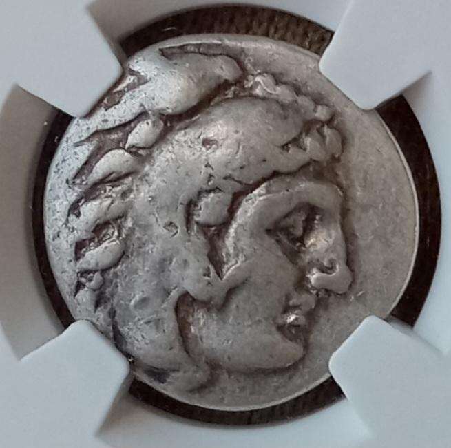 Ancient Greece: Alexander The Great (336-323 BC) silver Drachm SANGS graded