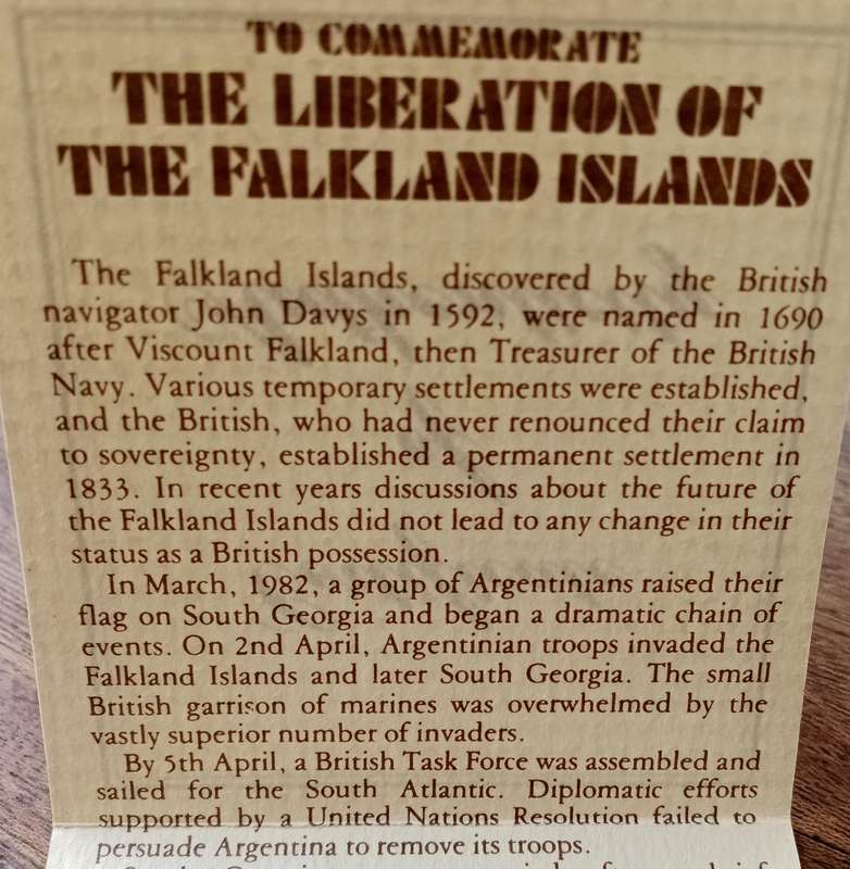 Falkland Islands crown sized set in wallet (Includes 3 coins and a proof medal)