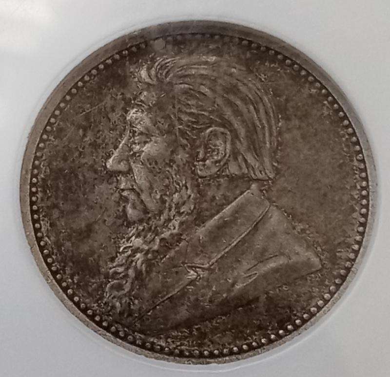 1894 Kruger silver sixpence NGC XF45