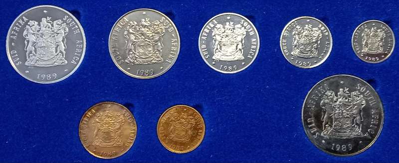 1989 Republic short proof set with double R1 (mintage: 9571)