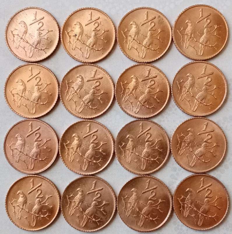 1970 Republic 1/2c in lustrous uncirculated condition